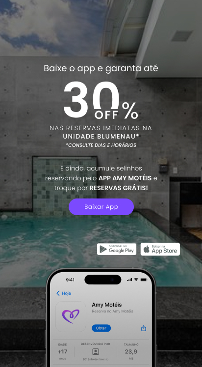 Baixe o app e garanta 40% off nas reservas imediatas na unidade embu das artes* *consulte dias e horários